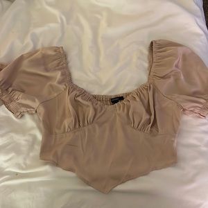 Satin cream top